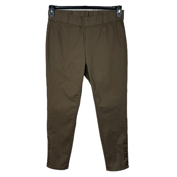 Soft Surroundings Pants - Soft Surroundings Medium Pants Pull-On Ankle Snap Stretch Elastic Waist Hi-Rise